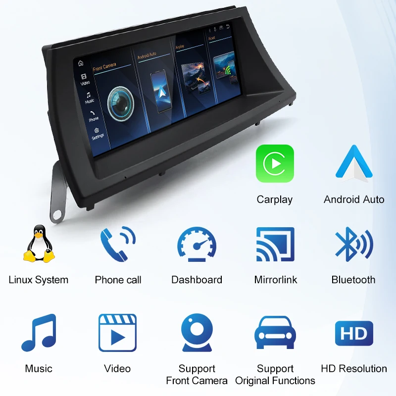 STWEI 2026 New 8.8inch Linux System Wireless Carplay Android AUTO For BMW X5 E70 X6 E71 E72 CCC CIC Players Touch Screen Display