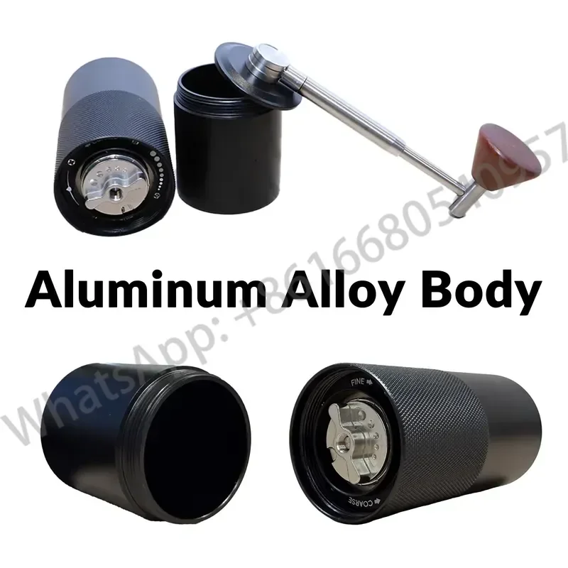 Portable Folding Adjustable Mini Camping Manual Coffee Grinder Stainless Steel Hand Crank Eco-Friendly 25g Capacity Metal view 6