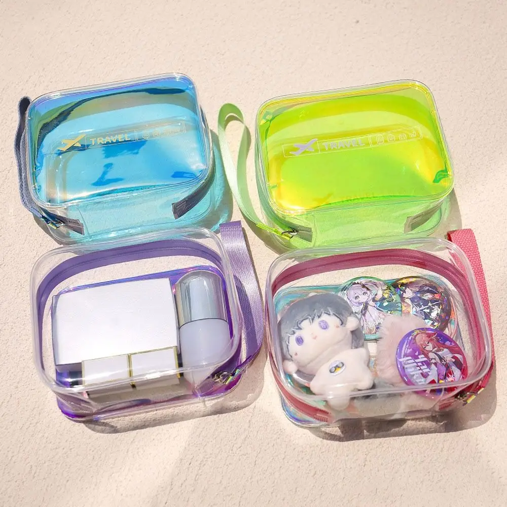 PVC Protective Bag Portable Doll Organizer Box Colorful Doll Zipper Dustproof Box Doll Bag Keychain Bag Thickened Doll Bag