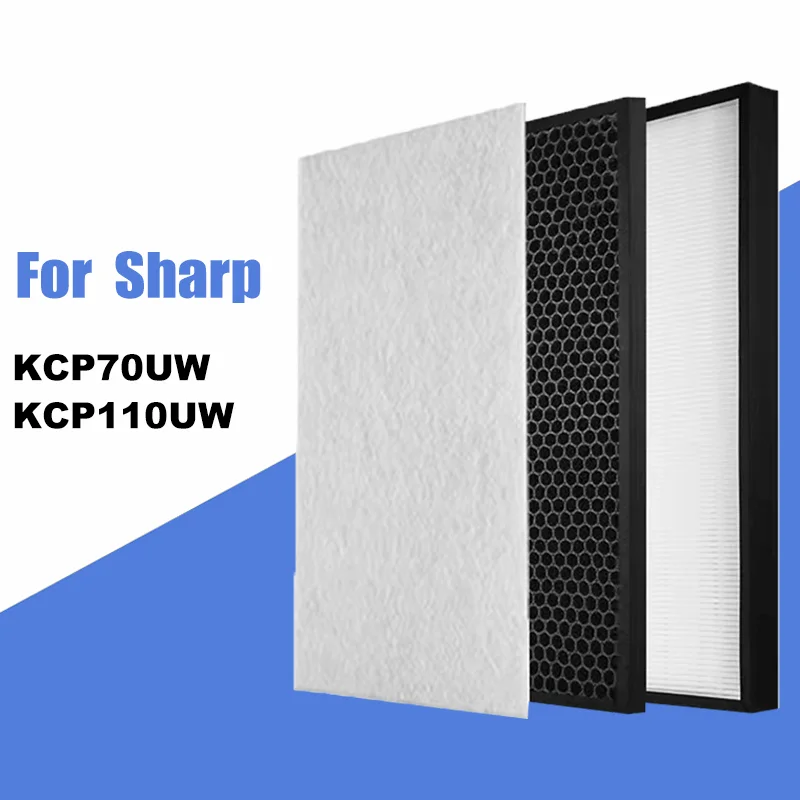 True HEPA Filter FZ-P11HFU Active Carbon Deodorizing Filter FZ-J80DFU for Sharp Models KCP70UW & KCP110UW