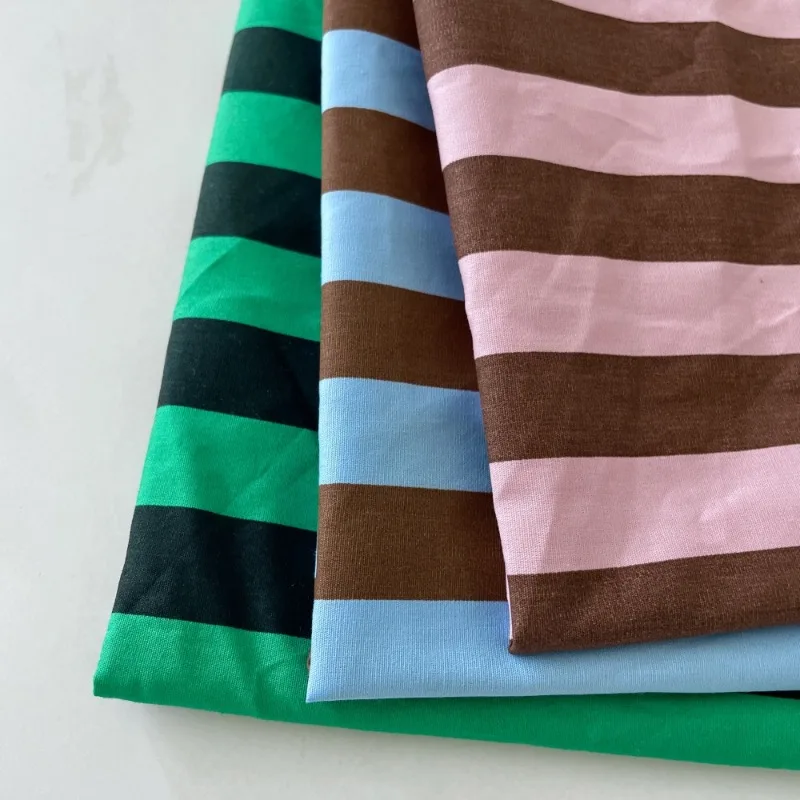 Color Block Stripes Fabric Dopamine Dress Tablecloth Pillow DIY New Fashion Clothes Women Dressmaking Home Decor Fabric - view 6