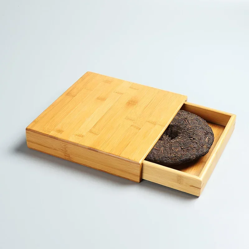 Bamboo Pu\'er Tea Boxes Pu\'er Separator Cut Tea Tray Kung Fu Tea Set Ceremony Accessories Healthy Food Storage Drawer