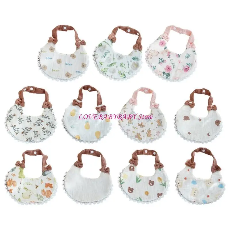 

6-Layer Burp Cloth Soft and Comfortable Baby Feeding Bib Infants Teething Towel 4XBC