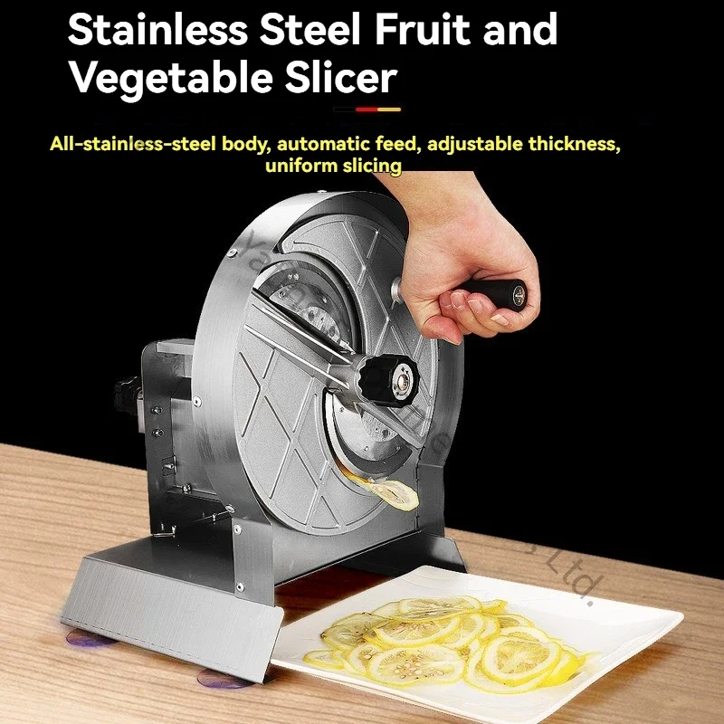 Lemon Slicer Commercial Hand Crank Potato Slicer Vegetable Fruit Potato Lotus Root Slicing God