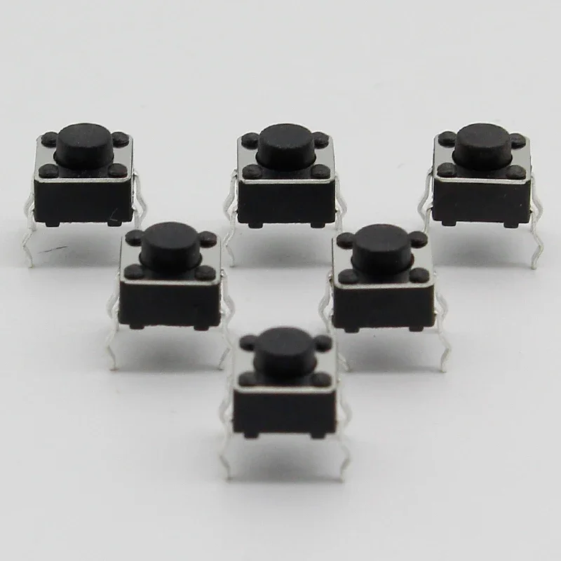 50pcs/lot 6x6x5MM 4PIN G90 Tactile Tact Push Button Micro Switch Direct Self-reset DIP Top Copper  Russia