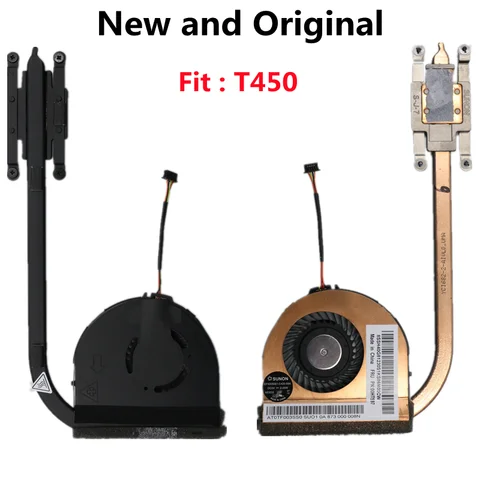 레노버 씽크 패드 T450 노트북을위한 새로운 오리지널 히트 싱크 CPU 쿨러 냉각 팬 04X5942 04X5944 00HT597 01AW558 01AW559 01AW560