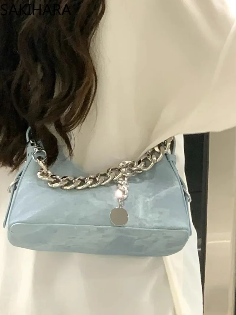 Bolso cruzado con temperamento para mujer, bandolera con cadenas de diseñador, Vintage, combina con todo, a la moda, informal