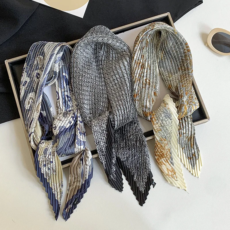 

High-end New Cashew Nut Fashion Versatile Decorative Professional Small Scarf Personalized Diamond Imitation Silk Scarf Shawl