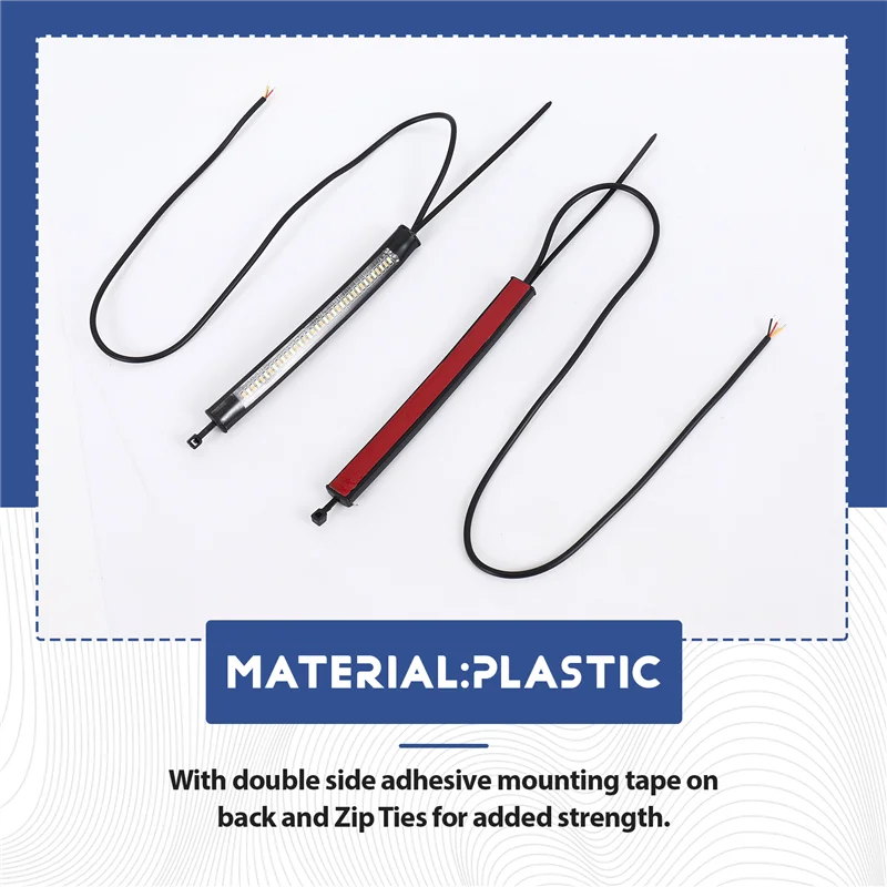 A21F-Flexible Switchback Dual-Color White & Amber Motorcycle LED Fork Turn Signal DRL Daytime Running Light Waterproof