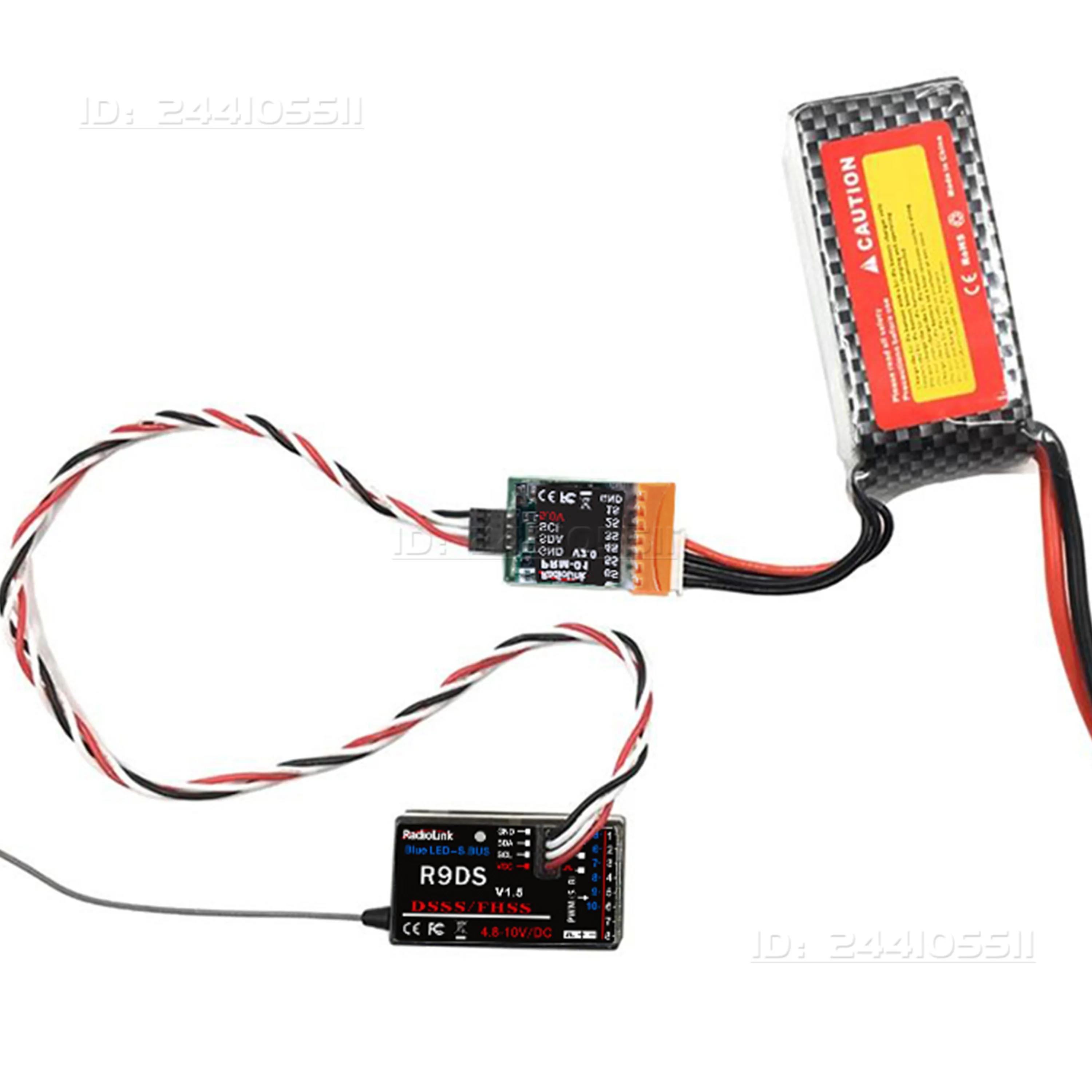 Radiolink R9DS 9/10CH 2.4G Ricevitore 4000 Metri Telemetria in tempo reale 3.6-12V per Ala fissa RC Auto Barca Robot Multicopter Aliante