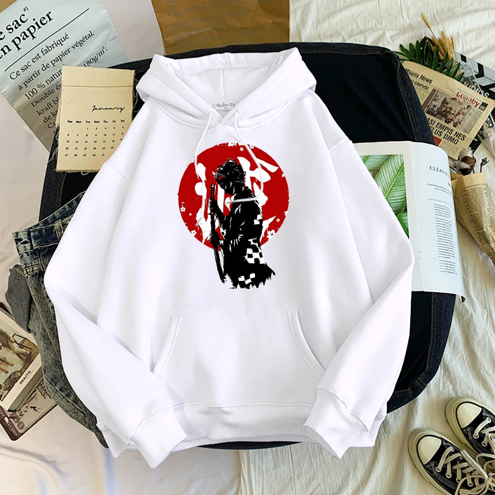 Demon Slayer Anime Kamado Tanjirou Men Hoodie Casual Hip Hop Sweatshirts Autumn Loose Tracksuit Fashion Fleece Clothes Men\'s