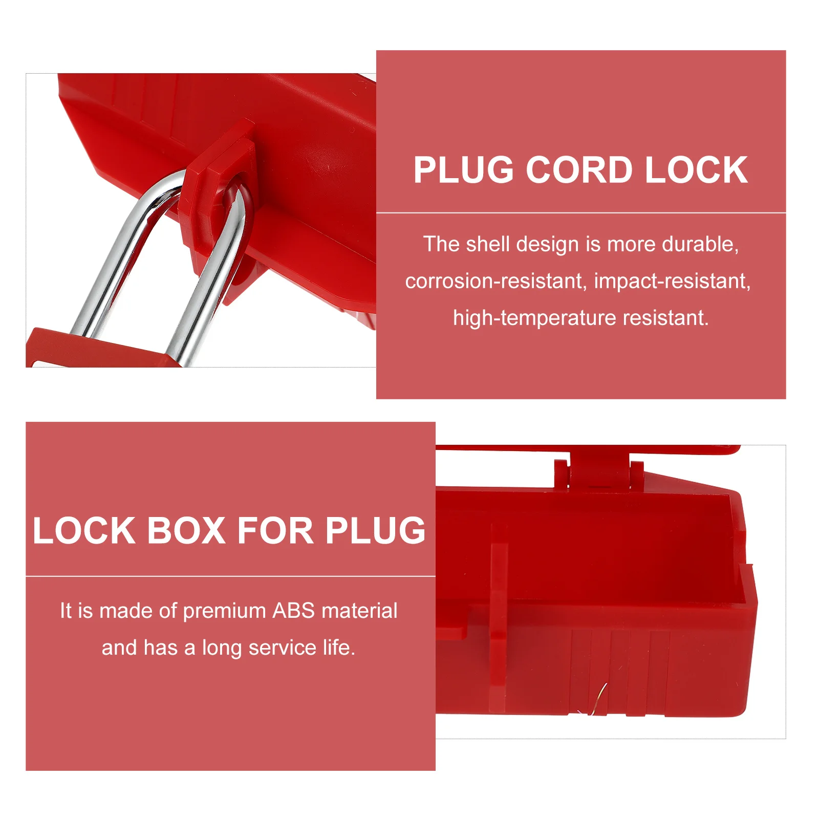

1Set Appliance Plug Lock High Temperature Resistant Box Safety for Industrial and Household Use