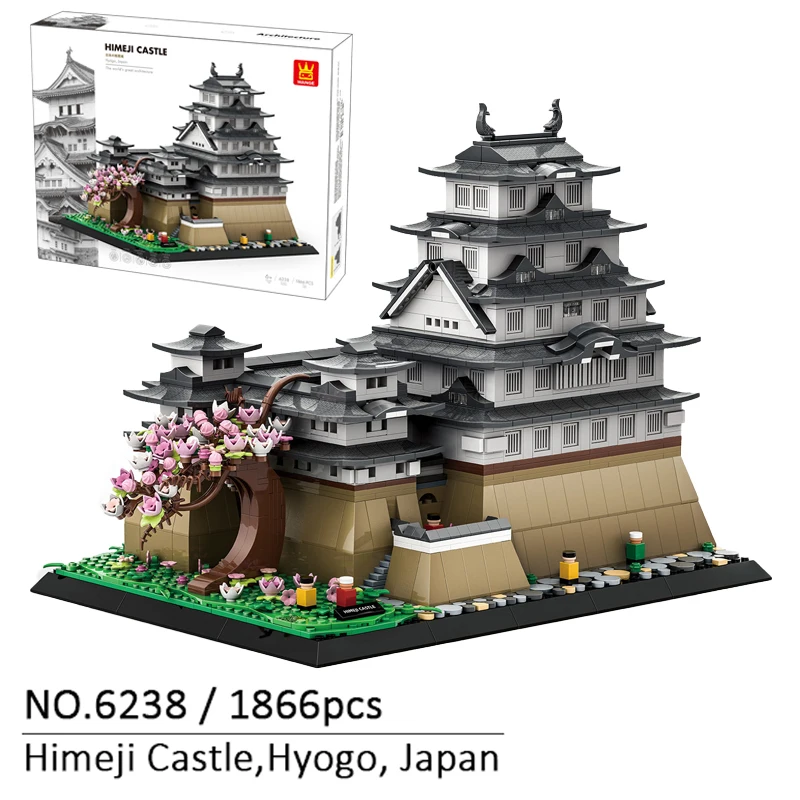 

1866PCS Himeji Castle Hyogo Japan Model Building Blocks Architecture Exquisite Collectibles Construction Bricks Toy Gift