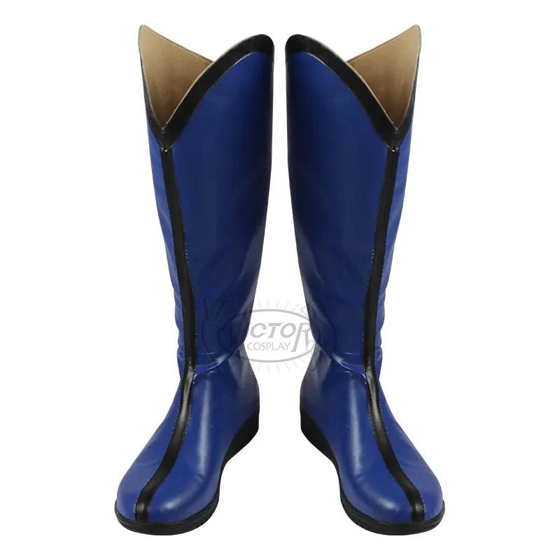 Anime X-MAN Vielfraß Logan Cosplay Kostüm Schuhe blau handgemachte Kunstleder Stiefel