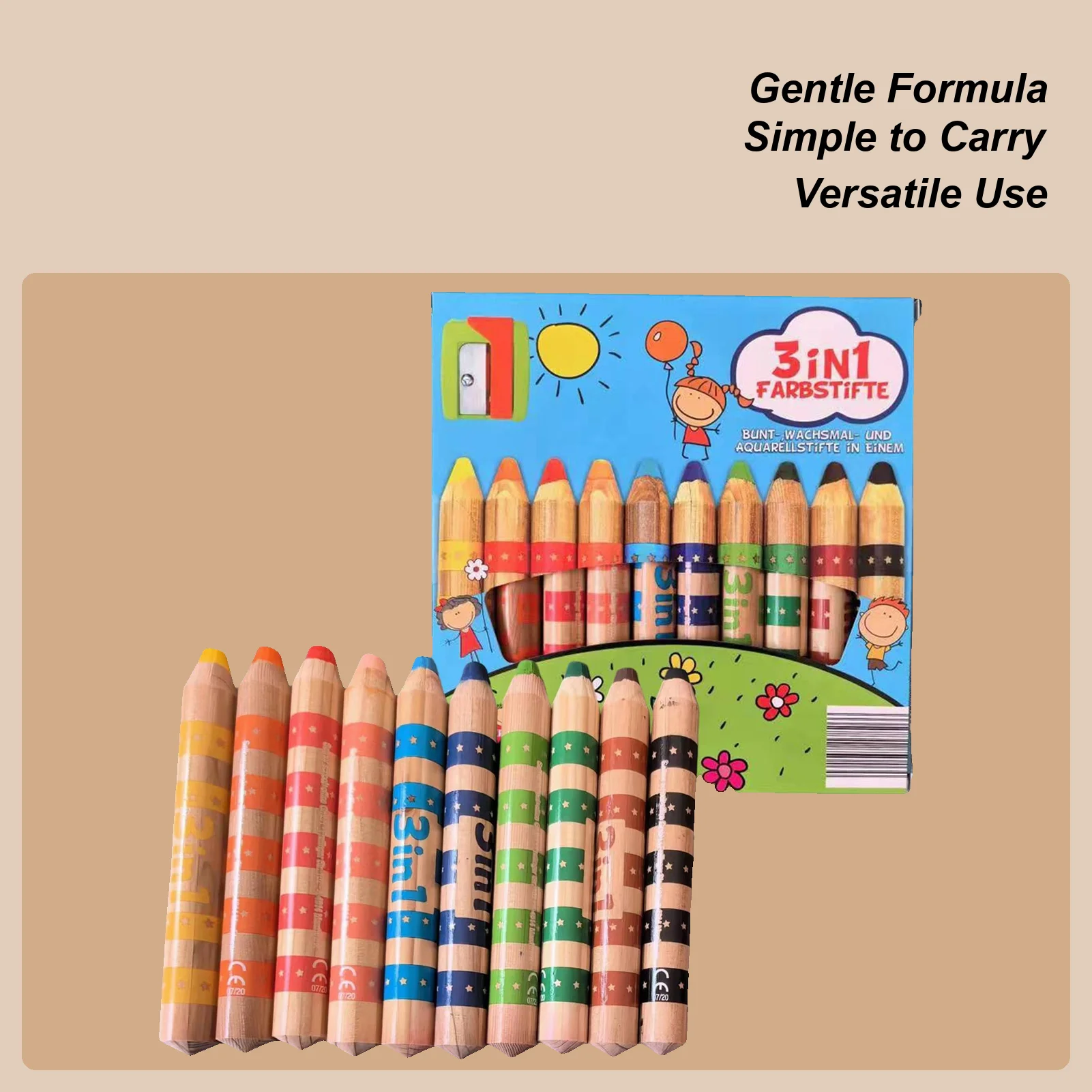 

10 шт. водорастворимые мелки для дошкольников, раскраски, художественные принадлежности для классной комнаты, детского сада, дома, путешествий, мальчиков и девочек