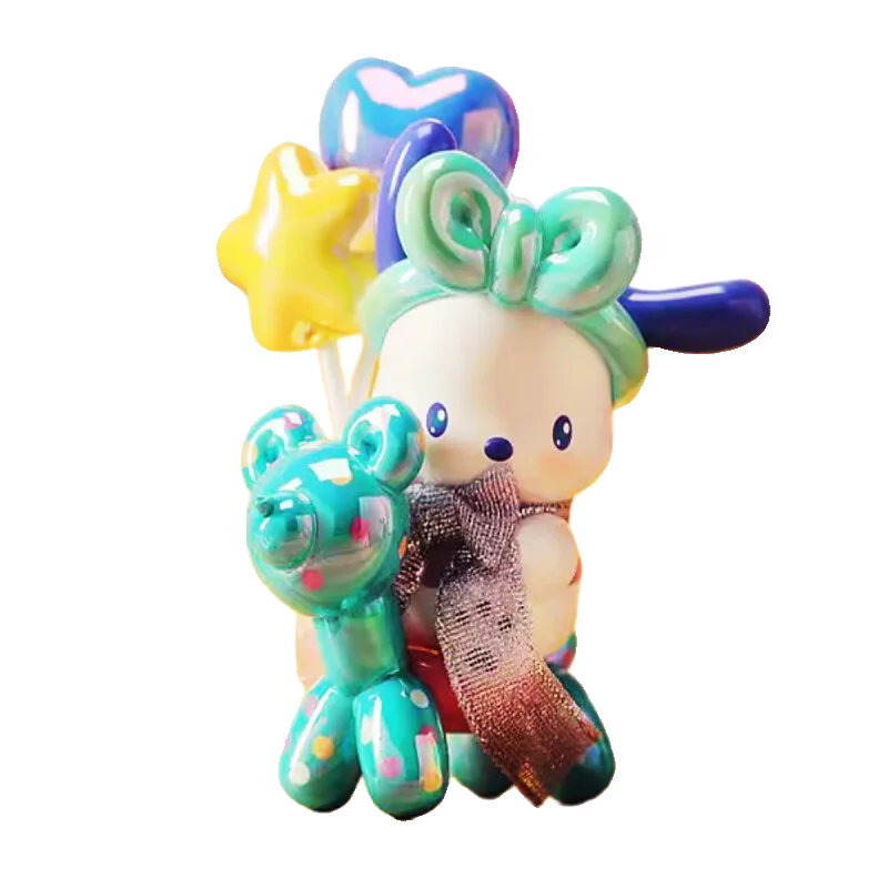 Sanrio Familie Pochacco Pacha Hund Ballon Karneval Party Serie Blind Box Trendige Spielzeug Figur Desktop Ornamente