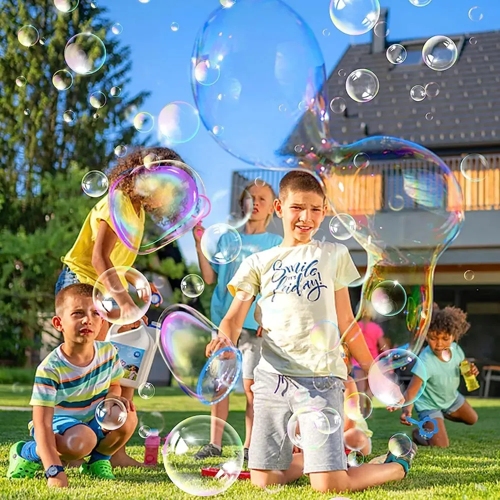 Children Big Bubbles Wand Kit Fancy Bubble Circle Props Multi Shaped Bubble Ring Outdoor Kids Fun Toys Family Interactive Toys