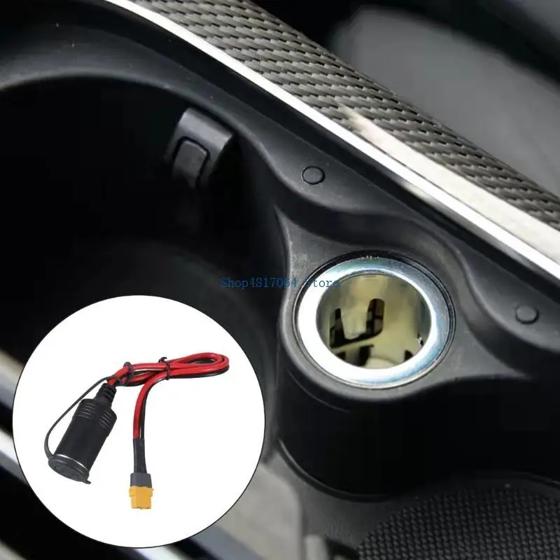 T3LB 12AWG Car Adapter Cord Line XT60 Female to Female Car Outlet Socket 30A with Dust and Water Resistance
