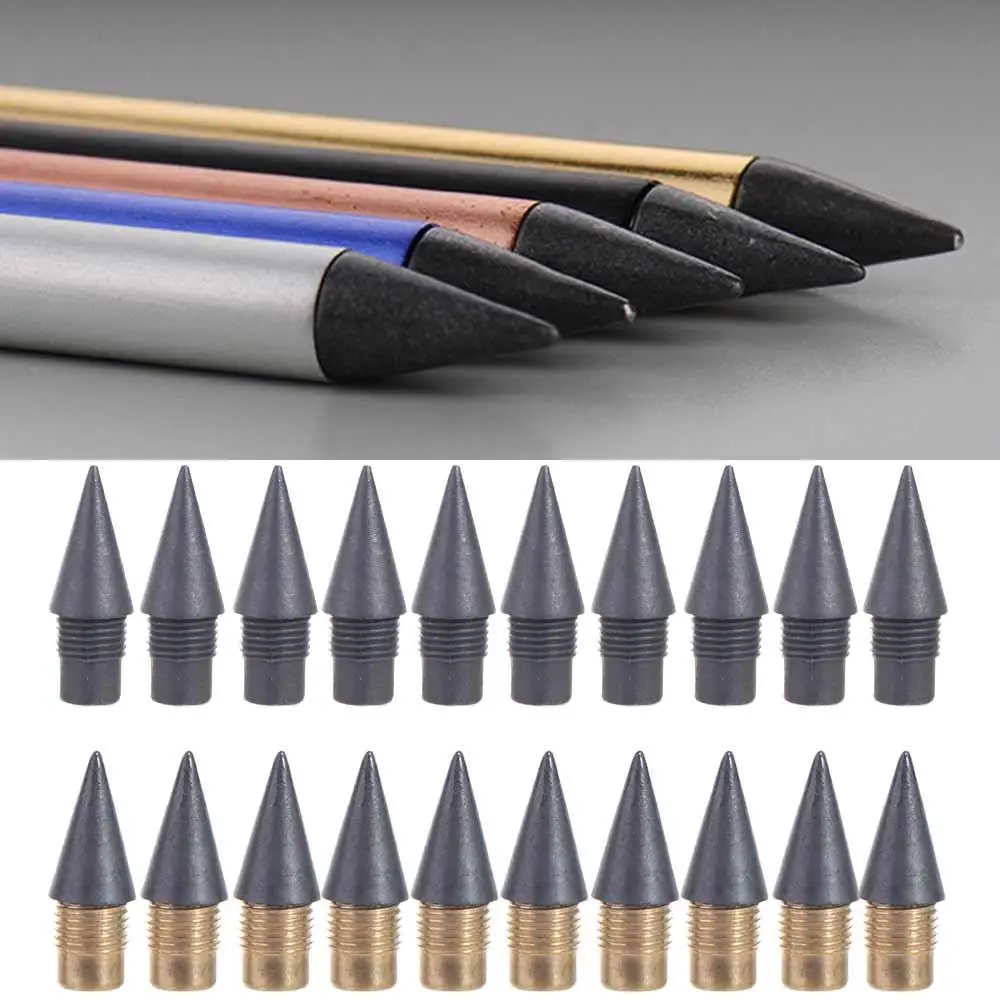 20PCS 0.5mm Refills Inkless Tip Replacement Pen Replaceable HB Head for No Ink Pen Easily Write Smooth Writing
