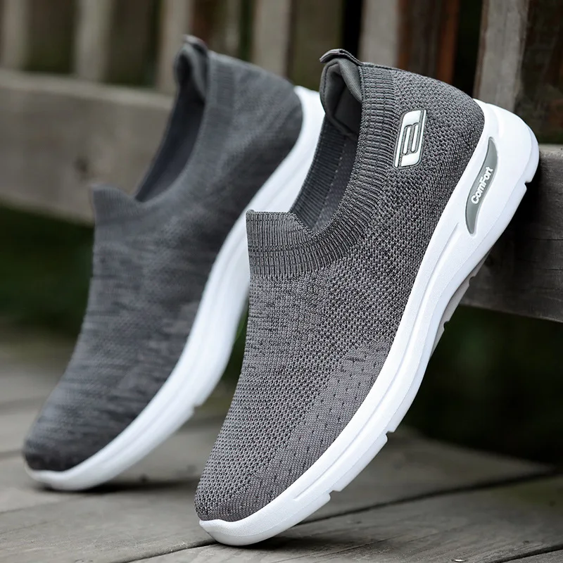 Slip on Men buty letnie miękkie mokasyny buty lekkie siatki obuwie męskie trampki Tenis Masculino Zapatillas Hombre