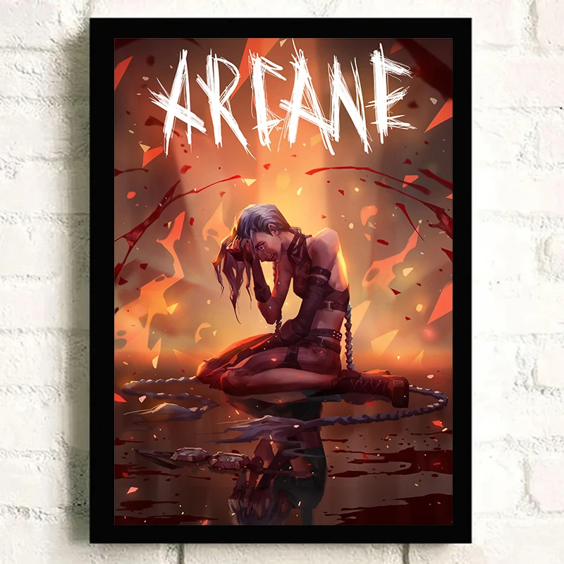 Game Arcane Poster Game Characters Jinx Canvas Painting Poster Modern Wall  Art Decoration For Home Room Decor