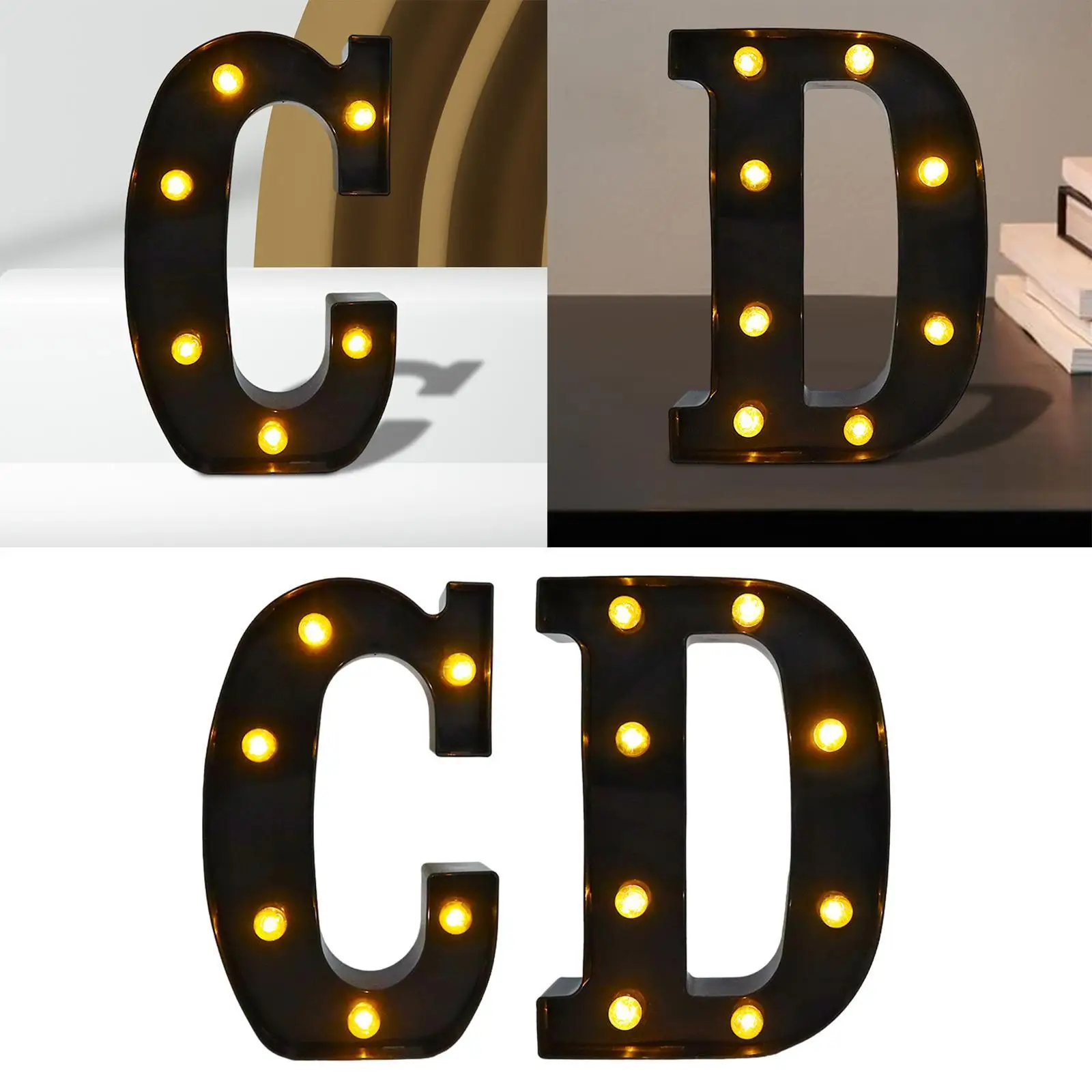 LED Marquee Letter Light Black Lighted Marquee Letter for Wall Cafe Holiday