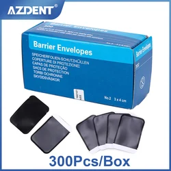 Azdent descartável Dental Digital X-Ray Scan Barreira Envelope, Placa de fósforo, Bolsa de proteção, Capa Bag, 33x44mm, 300Pcs por Caixa