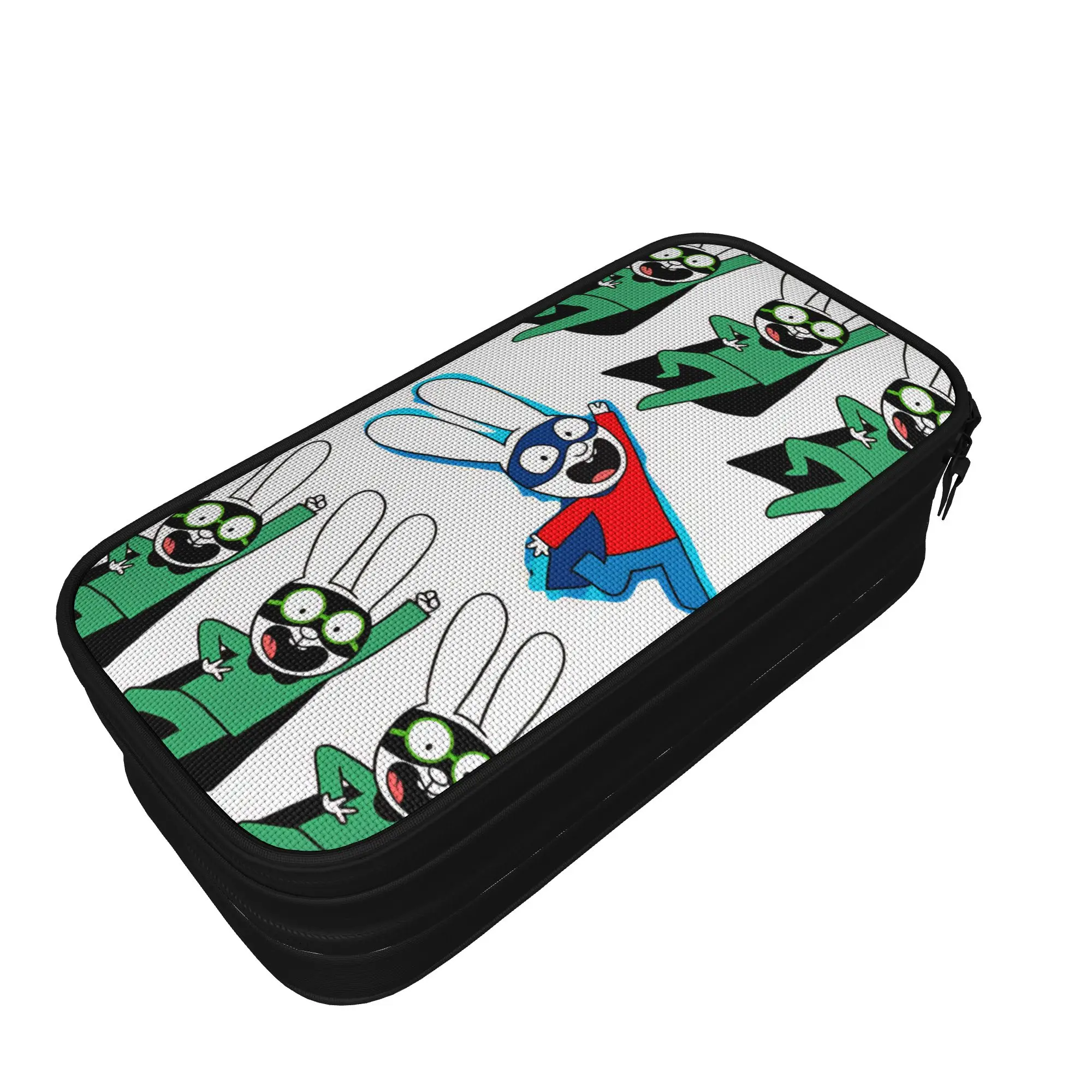 Simons Super Rabbits   Pencil Case  Portable Pencil Pouch Child  Layer Fashion Back To School Pencil Cases Design Supplies