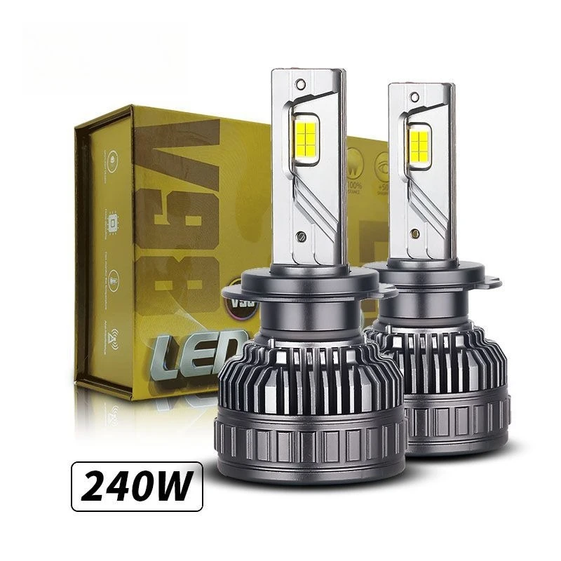 

240W Ultra Bright 4-Copper Tube LED Laser Headlight H1 H7 H11 H4 9005 Hi/Lo Beam Car Accessories with Strong Penetration Light