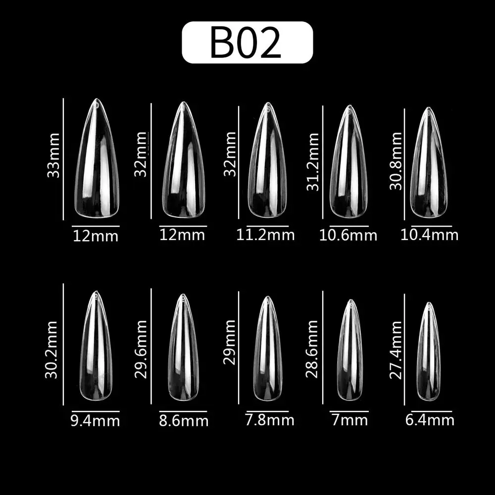 Op nagel capsule manicure schimmel DIY met opbergdoos kunstnagels nep nagelverlenging volledige dekking nageltips lange kunstnagels
