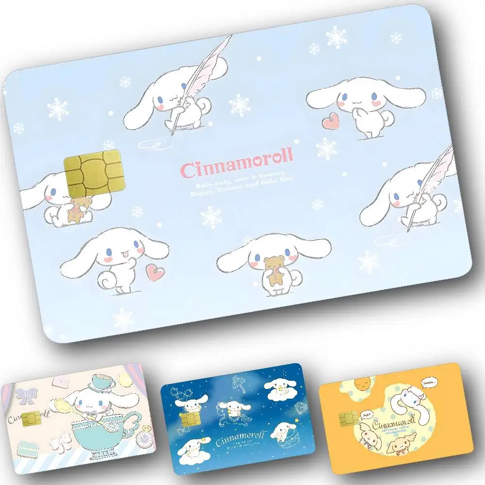 

Синие наклейки Blue-C-Cinnamo- Cute для кредитных карт, подходящие для бесконтактных IC-карт VISA, а также для карт, используемых в автобусах и метро.