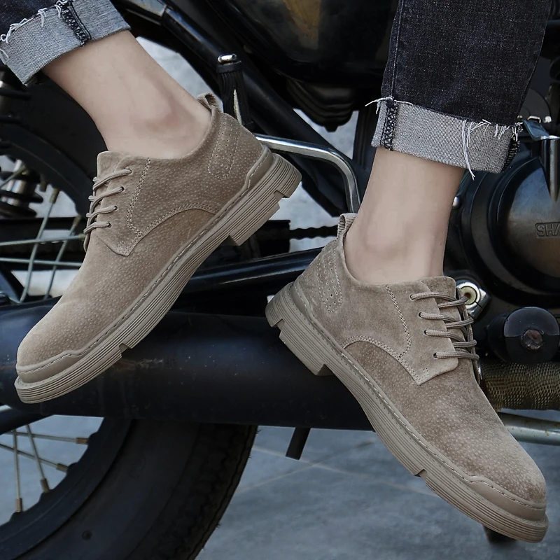 

Spring New Sports Men Shoes Business Casual Breathable Comfortable Soft Sole Frosted High-end Fashion Single Shoes
