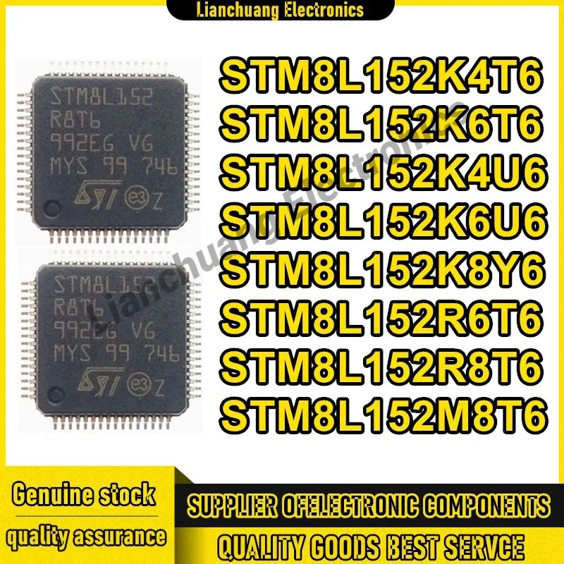 

5PCS STM8L152K4T6 STM8L152K6T6 STM8L152K4U6 STM8L152K6U6 STM8L152K8Y6 STM8L152R6T6 STM8L152R8T6 STM8L152M8T6 New Original