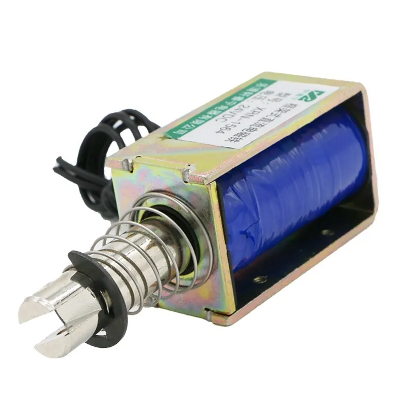 DC traction self-reset type frame type electromagnet 1564 DC 12V 24V Stroke 10mm Start suction 10N Maintain suction 65N 38W
