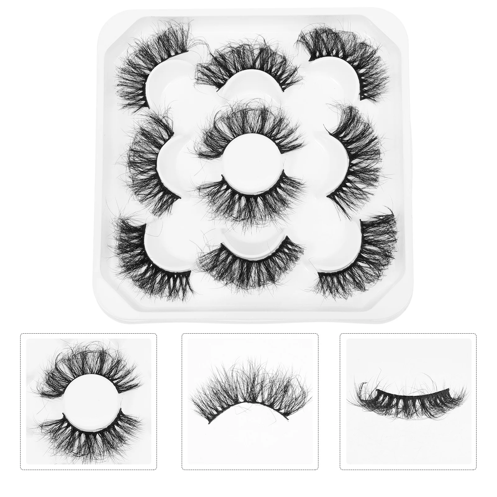 5 Par Długich, Puszystych Sztucznych Rzęs Precyzyjne Wykonanie Trwałe Sztuczne Rzęsy Przedłużane Prezent Sztuczne Rzęsy Przedłużane
