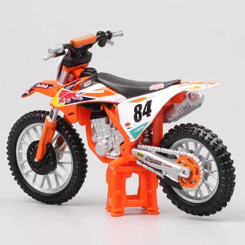 New Bburago 1:18 2018 KTM 450 SX-F Factory Edition Red Bull Dirt Bike Alloy Luxury Vehicl Diecast Model Toys Kid Birthday Gift