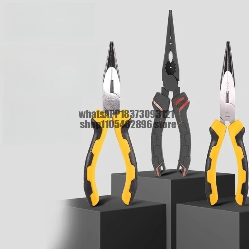 Industrial grade pointed nose pliers Multifunctional labor-saving clamping Shearing electrician diagonal nose pliers Vise wire