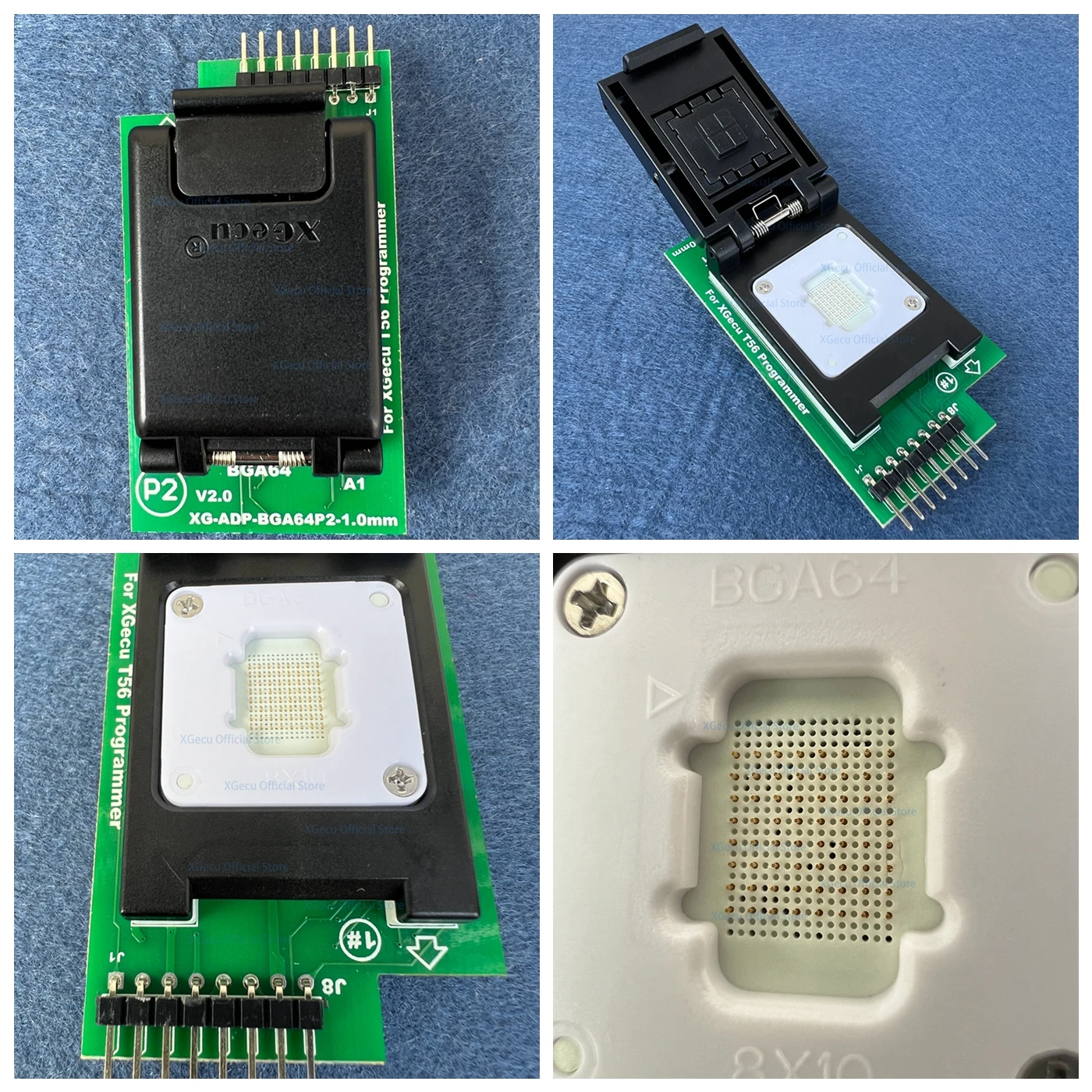 Imagem -02 - Kit Adaptador em V2.0 Bga64 Apenas para Programador Xgecu T56 com Suporte de Sonda de Teste Xg-adp-bga64a Xg-adp-bga64p2 Mais Novo