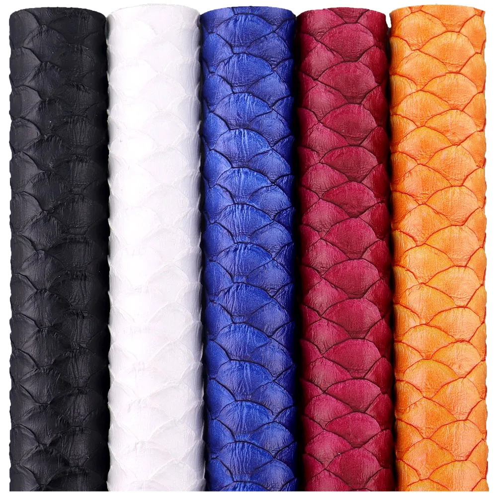 Big Scales Embossed Synthetic Faux PU Leather Fabric For DIY Sewing Shoes Handbags Bows CN408