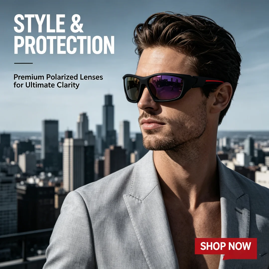 Outdoor Cycling Glasses Lightweight Fishing Sunglasses UV400 Polarized Glasses Comfortable Driver Sun Glasses For Outdoor Sports