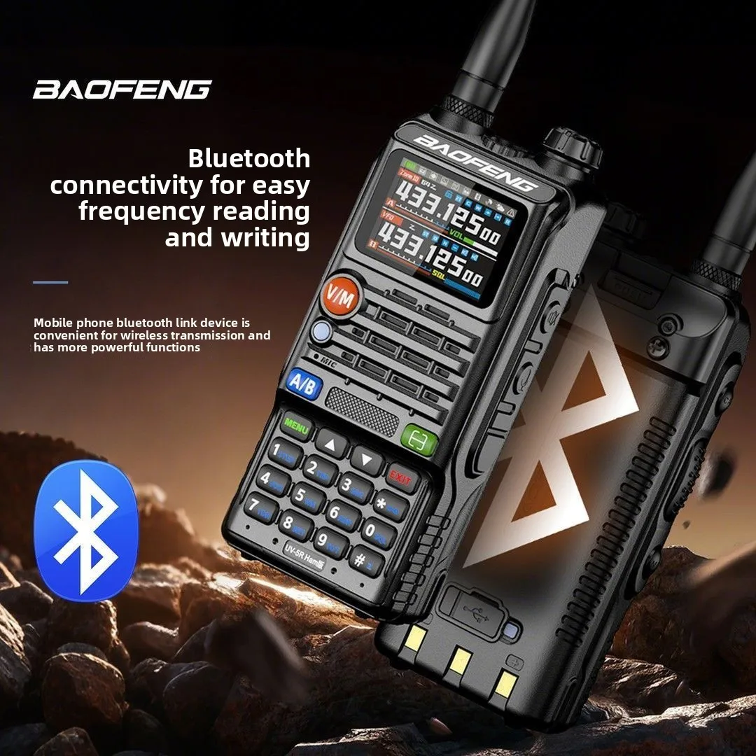 UV5R Ham Walkie Talkie High Power Wireless Transceiver Portable & Mobile Radio for Fleet Driving Outdoor Self-driving Tours