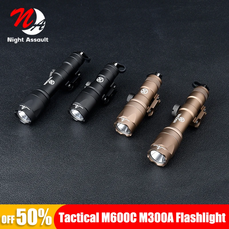 

WADSN Airsoft Surefir M600C M600 M300 Tactical Scout Light AR15 Rifle Weapon Flashlight LED Hunting Spotlight SF M300A Gun lamp