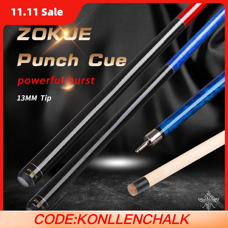 

ZOKUE Break Cue Punch Cue Pool Cue Pool Stick 13mm Hard Tip 147cm Heavy Hitter Canadian Hard Rock Maple Shaft billiards cue