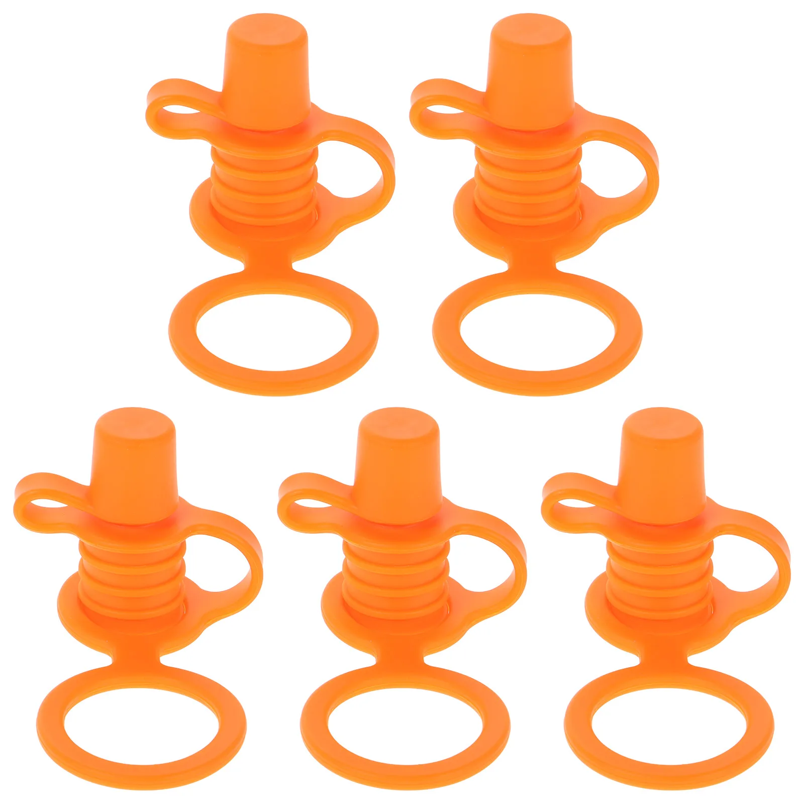 

5 pcs Silicone Bottles Cover Water Top Replacement ange Kids Adapter Cap Silicone Water Bottle Caps Pouring Lid Straw Tops
