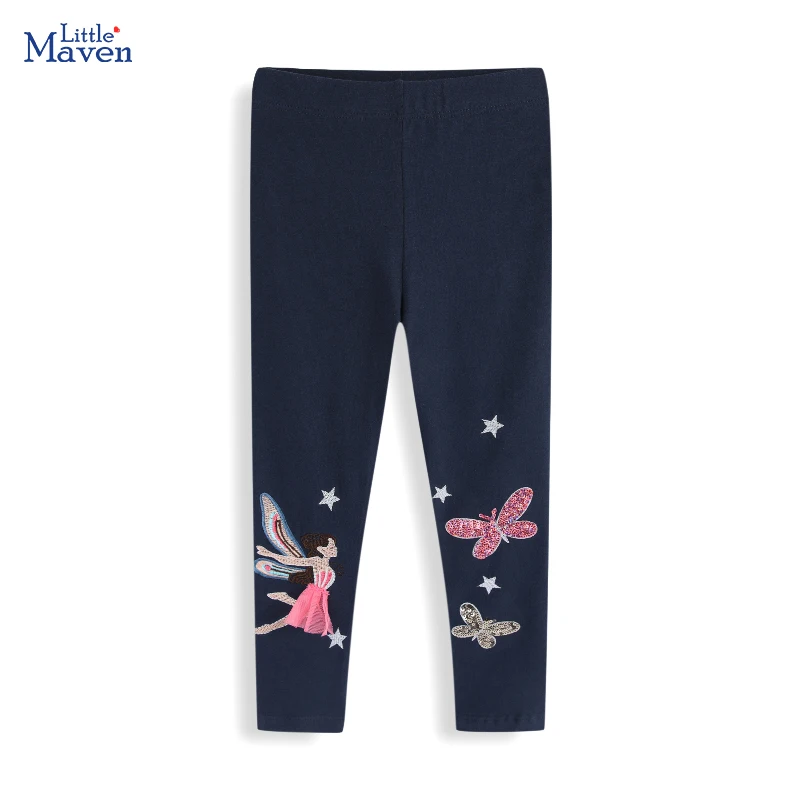 

Little maven Kids Clothes Children's Clothing Autumn Spring Girls Pants Cotton Trousers Cartoon Angel Butterfly Leggings