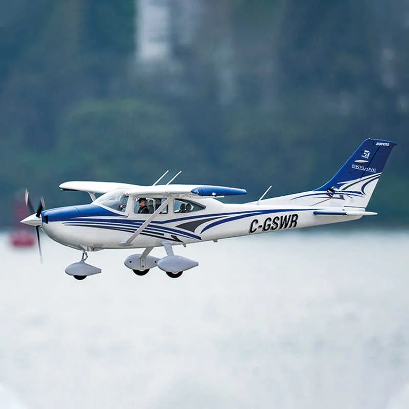 FMS ใหม่ 1500 มม.CESSNA182 Cessna ภาพ True FIXED Wing การสอนรุ่น 50E ไฟฟ้าเครื่องบินย้อนกลับขับเคลื่อน