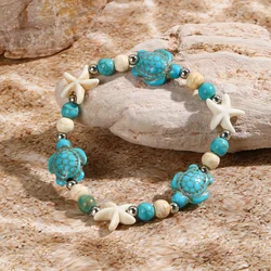 Bohemian Natrual  Beads Bracelets For Women  Woven Rope Bracelet Beach Handmade Holiday Jewelry