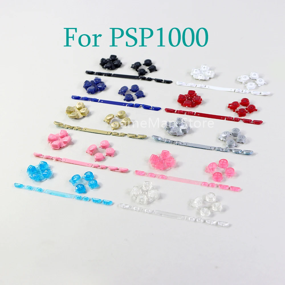 20Sets 3 in 1 full set keypad button conductive rubber pad left right keypad button with home start cable for psp1000