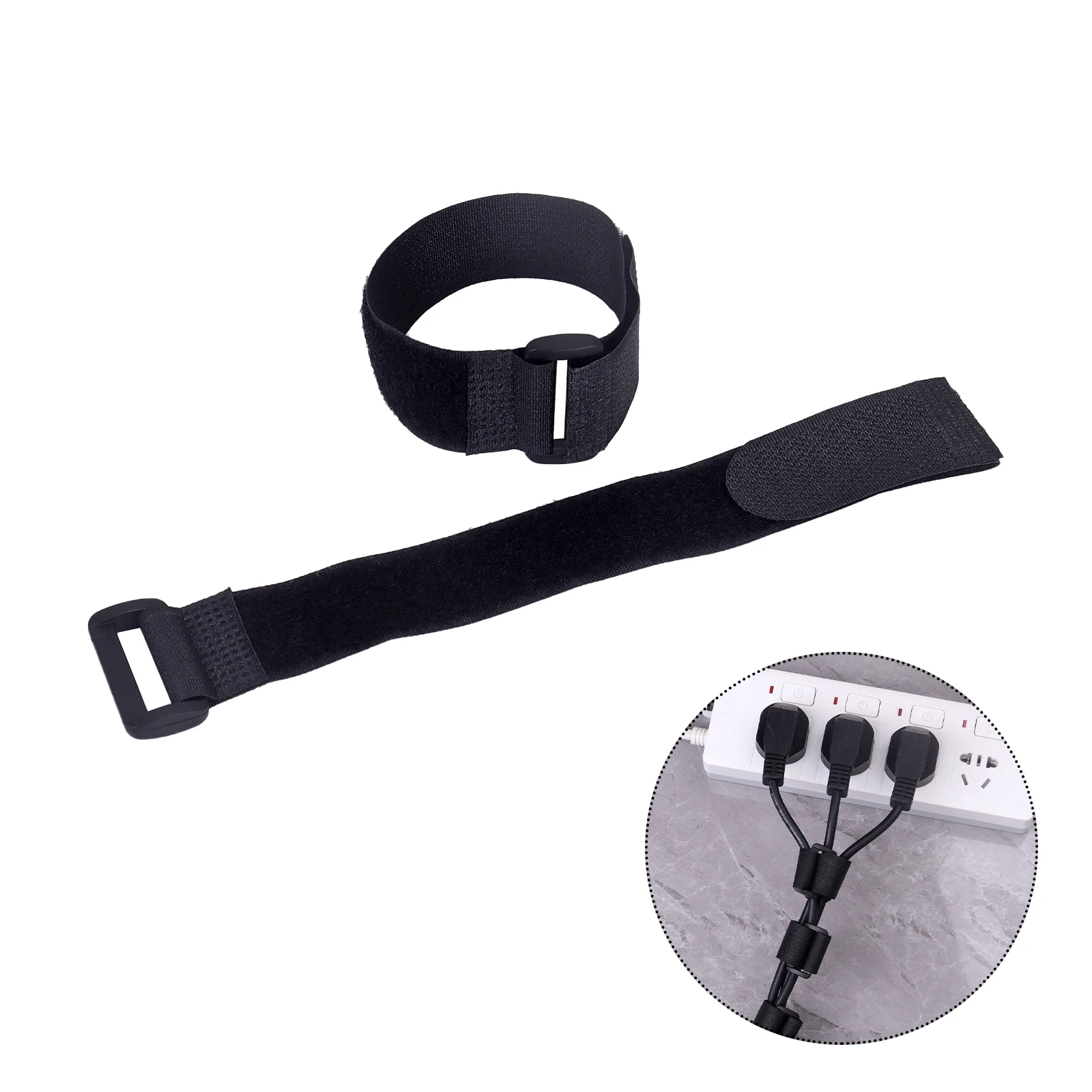 10Pcs Nylon Cable Ties Reverse Buckle Strap 2cm Width Reusable Magic Self Adhesive Tape Fastener Hook Loop Fixed Strap Durable