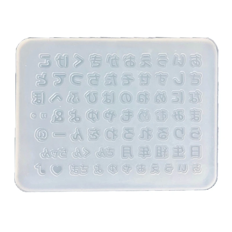 Japanese Alphabets Silicone Mould for Nail Decorations Art Carving Mold Hiragana and Katakana Resin Art Templa